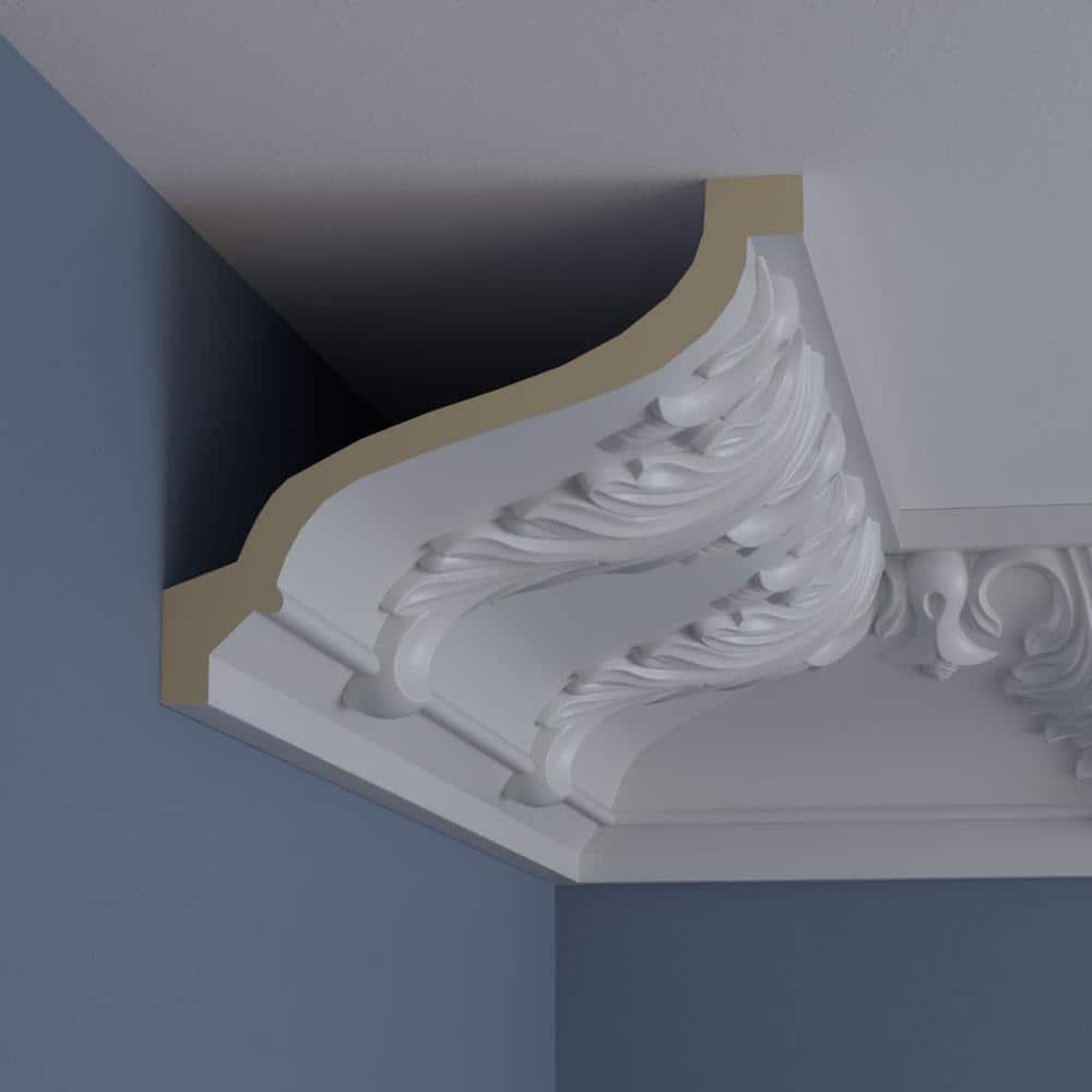 Ekena Millwork SAMPLE - Endurathane Alexandria Crown Moulding, 8 3/4"H x 7"P x 11 1/4"F x 12"L, Factory Primed