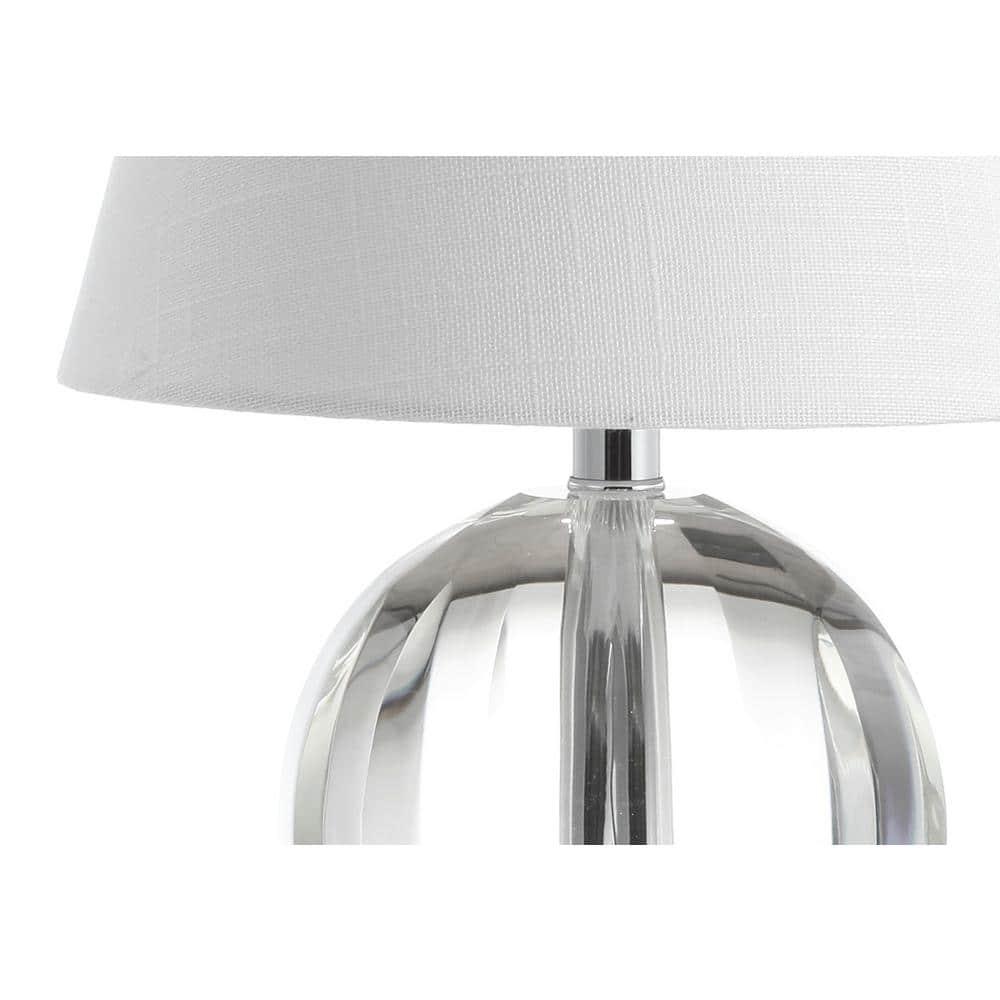 JONATHAN Y Goddard 16" Crystal Ball/Metal LED Table Lamp, Clear