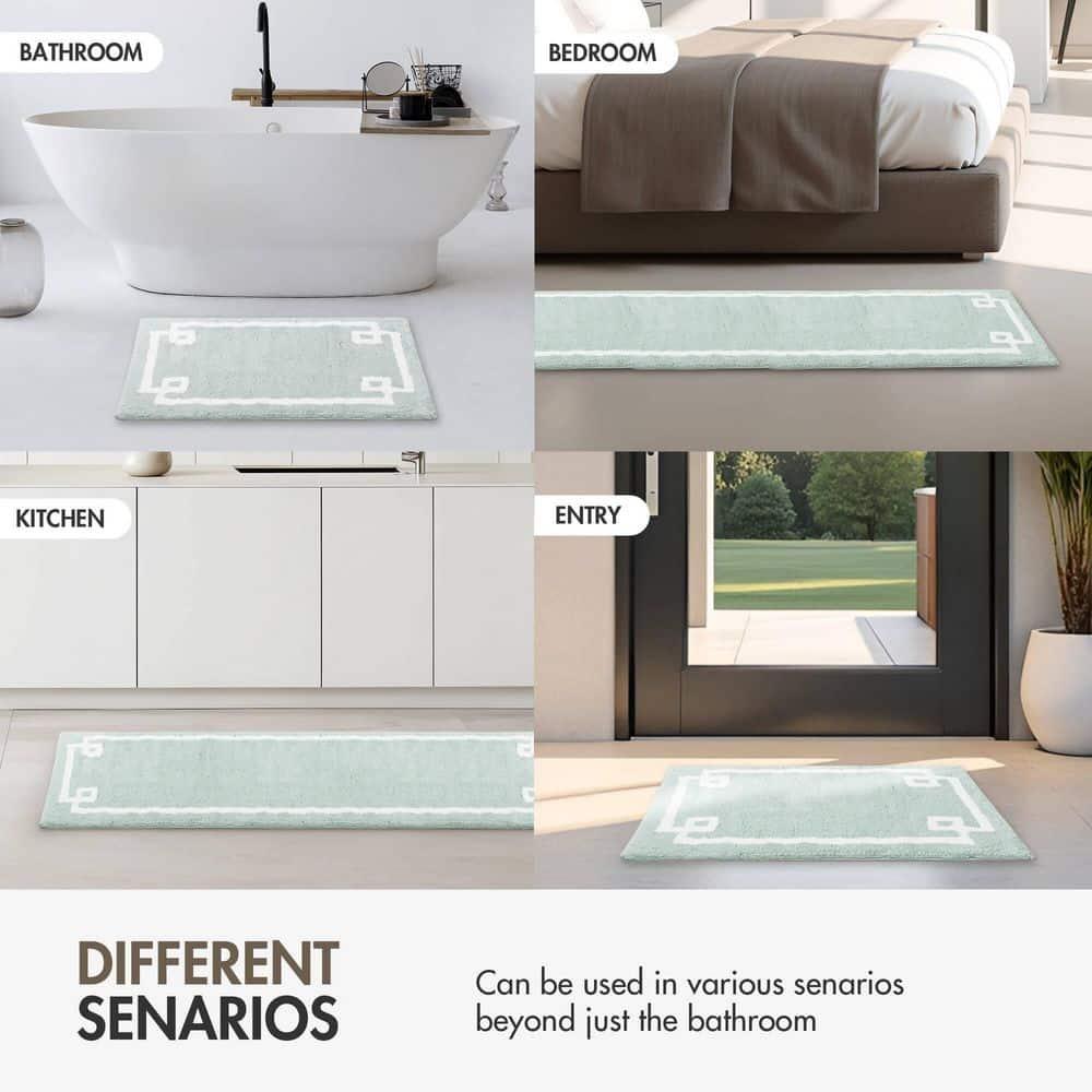 Madison Park 100% Cotton Tufted Bath Rug with Non-Slip Backing