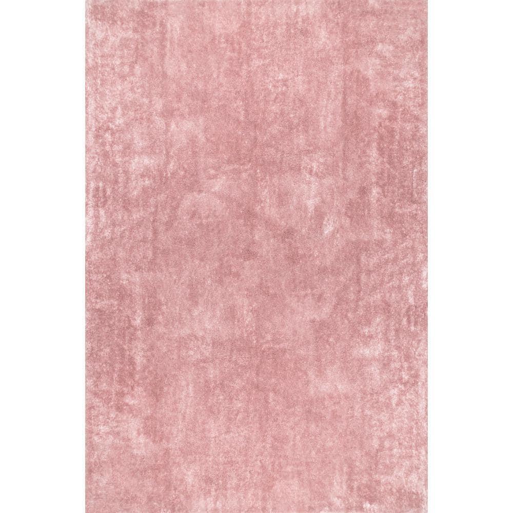 nuLOOM 3' x 5' Cozy Plush SuperiorWash Area Rug, Machine Washable, Non-Slip, Soft Fluffy Shag Carpet for Living Room Bedroom Nursery, Loni Pink