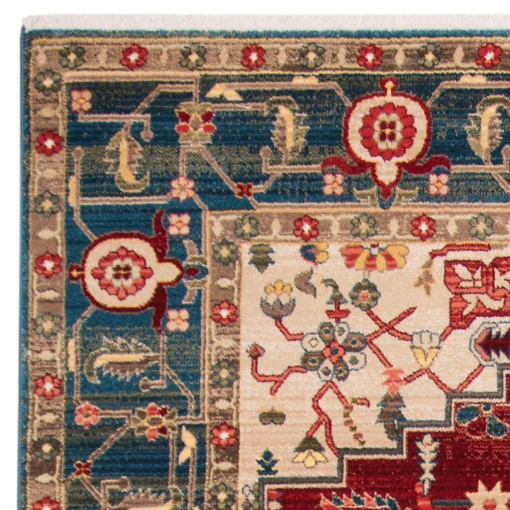 Kashan KSN306 Power Loomed Area Rug - Blue/Red - 8'x10' - Safavieh