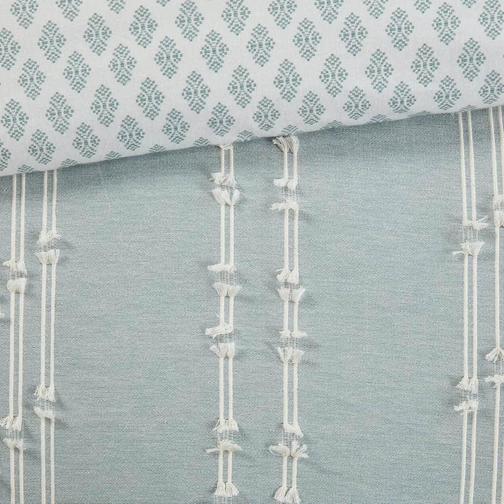 INK+IVY 3 Piece Cotton Jacquard Bedding Set