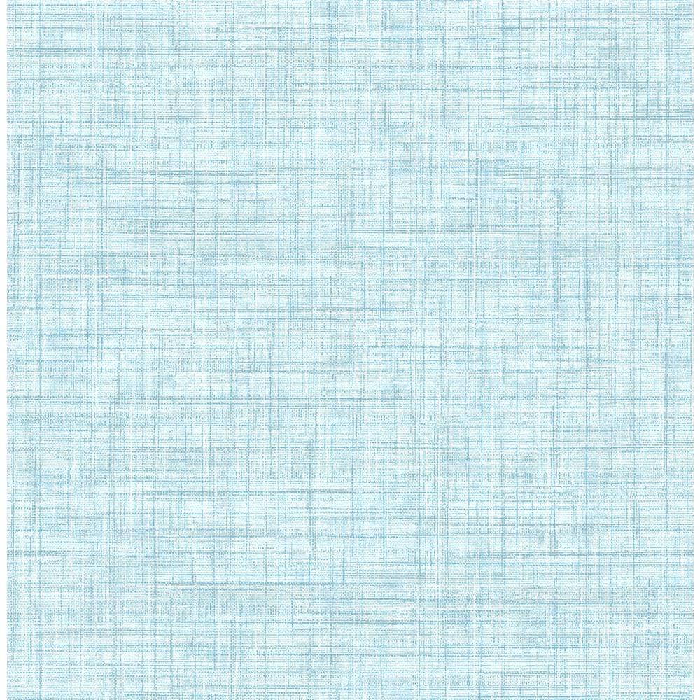 Chesapeake Mendocino Blue Linen Unpasted Non Woven Wallpaper, 20.5-in by 33-ft, 56.4 sq. ft.