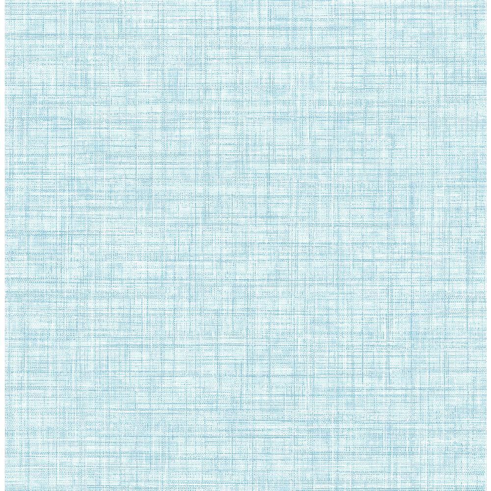 Chesapeake Mendocino Blue Linen Unpasted Non Woven Wallpaper, 20.5-in by 33-ft, 56.4 sq. ft.