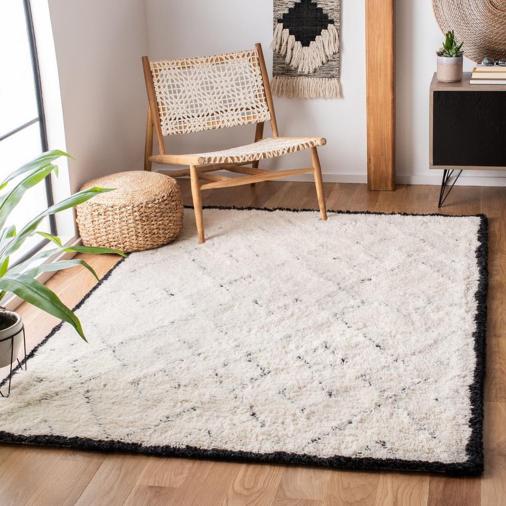 Casablanca CSB917 Hand Tufted Area Rug - Ivory/Black - 3'x5' - Safavieh.