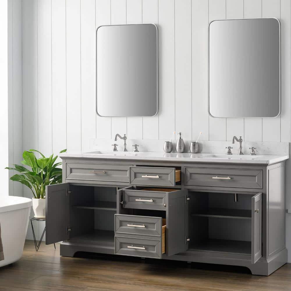Sudio Design Thompson 72" W Double Bathroom Vanity & Reviews | Perigold