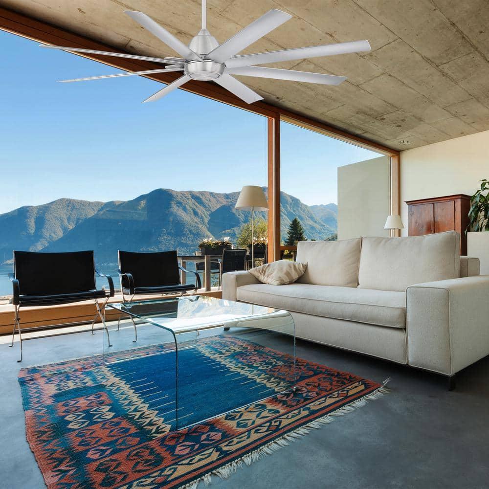 66" 8 - Blade Outdoor / Indoor Smart Ceiling Fan with Remote Control Included, Works With Google Assistant, Amazon Alexa and IOS/Android Mobile APP