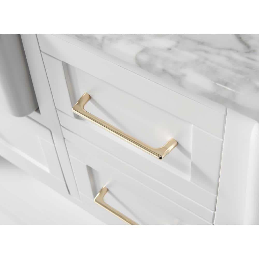 Ancerre Designs Hayley 60" Farmhouse Wood Bathroom Vanity Set in White