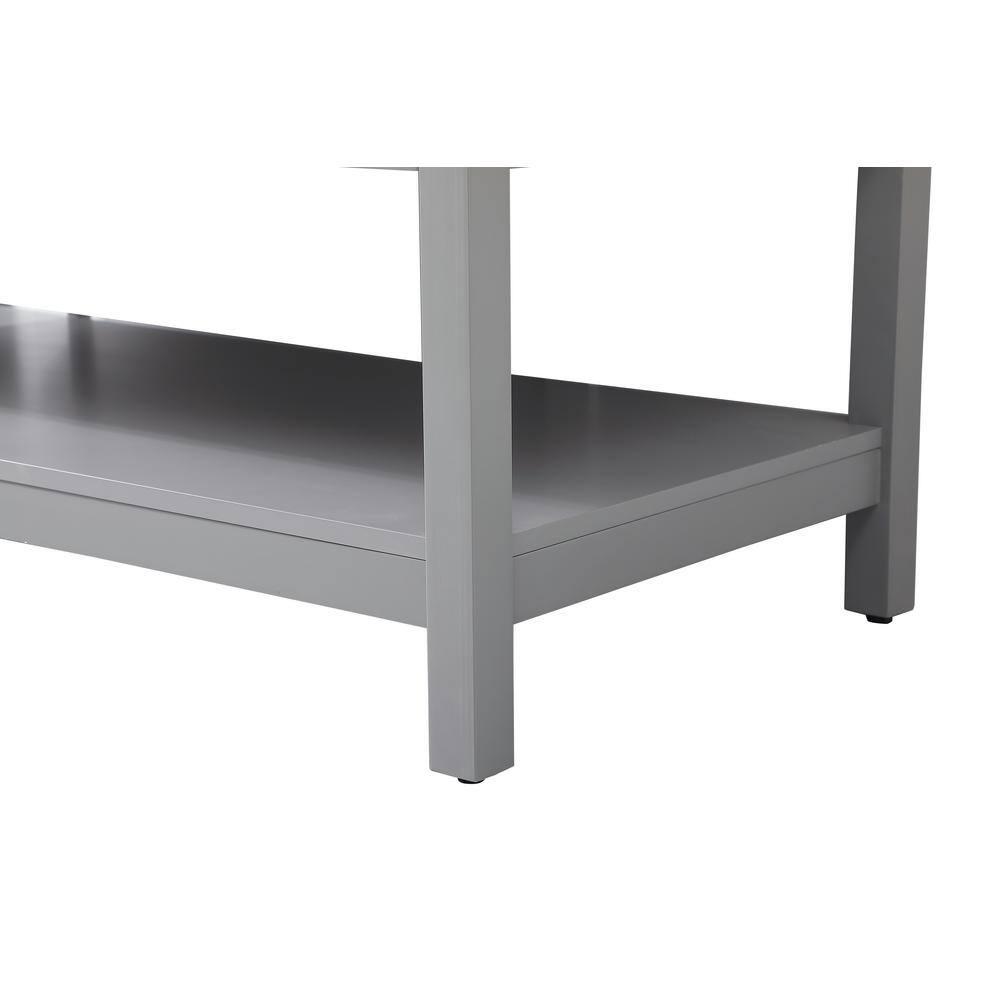 Elegant Decor Sinclaire 48" Aluminum Alloy & MDF Single Bathroom Vanity in Gray