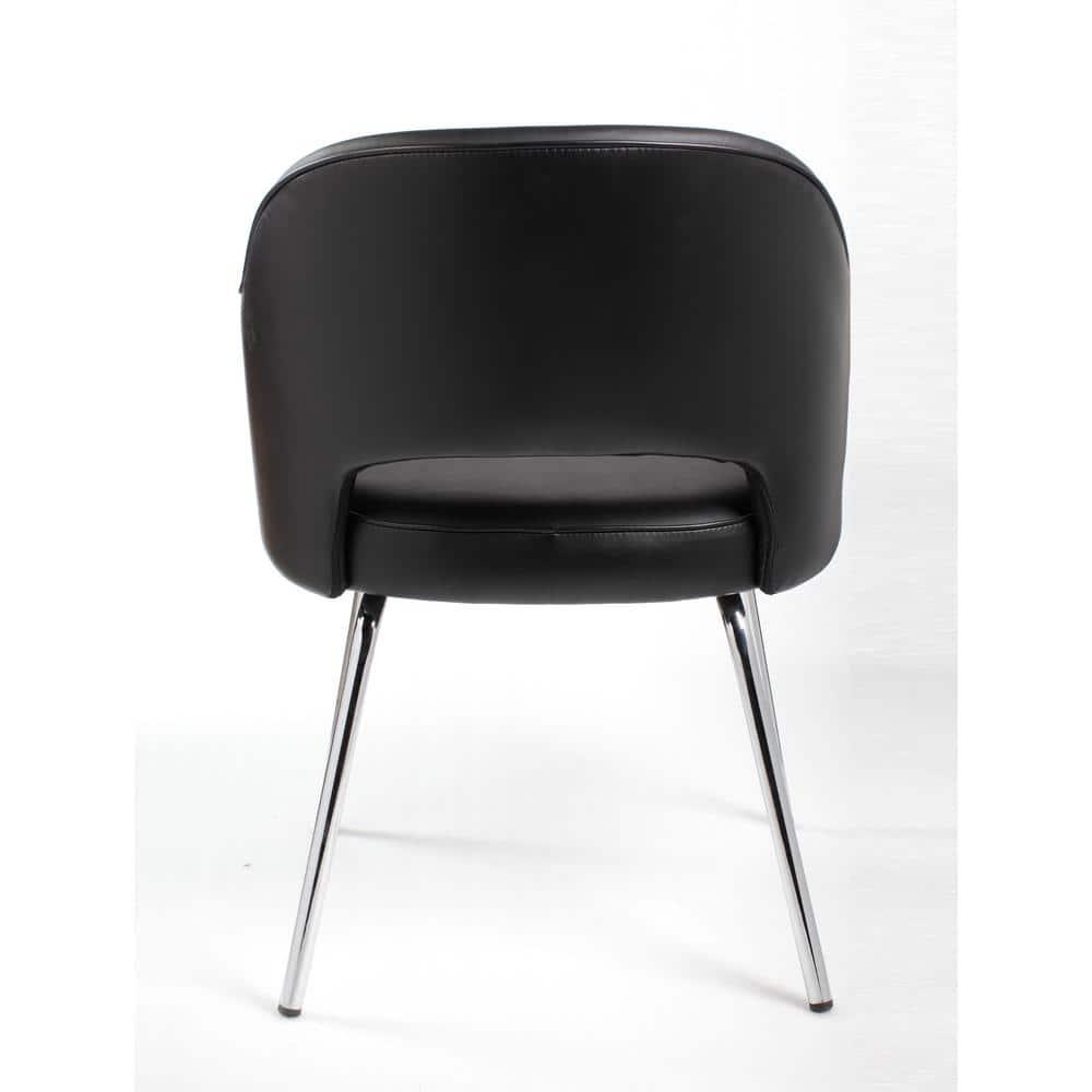 Boss Office Products Black Vinyl Guest Chair