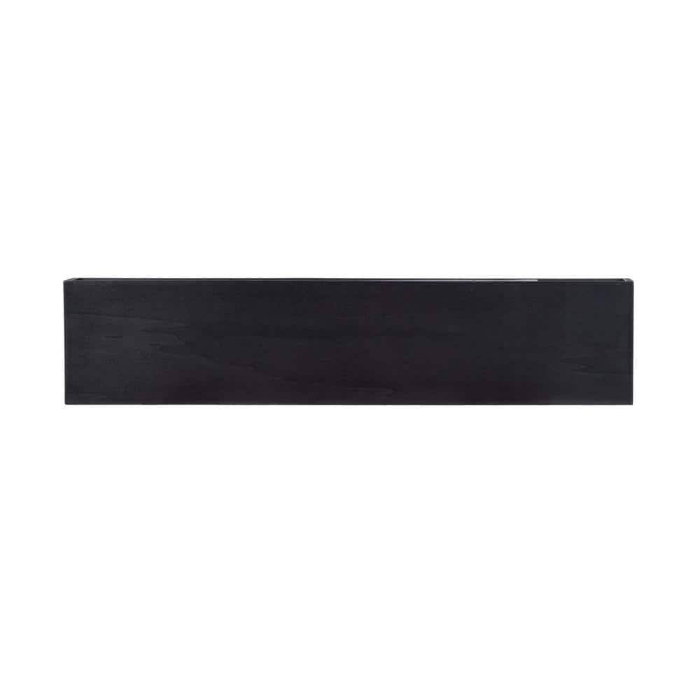 Kate & Laurel All Things Decor 36"x8" Havlock Wood Floating Shelf Black