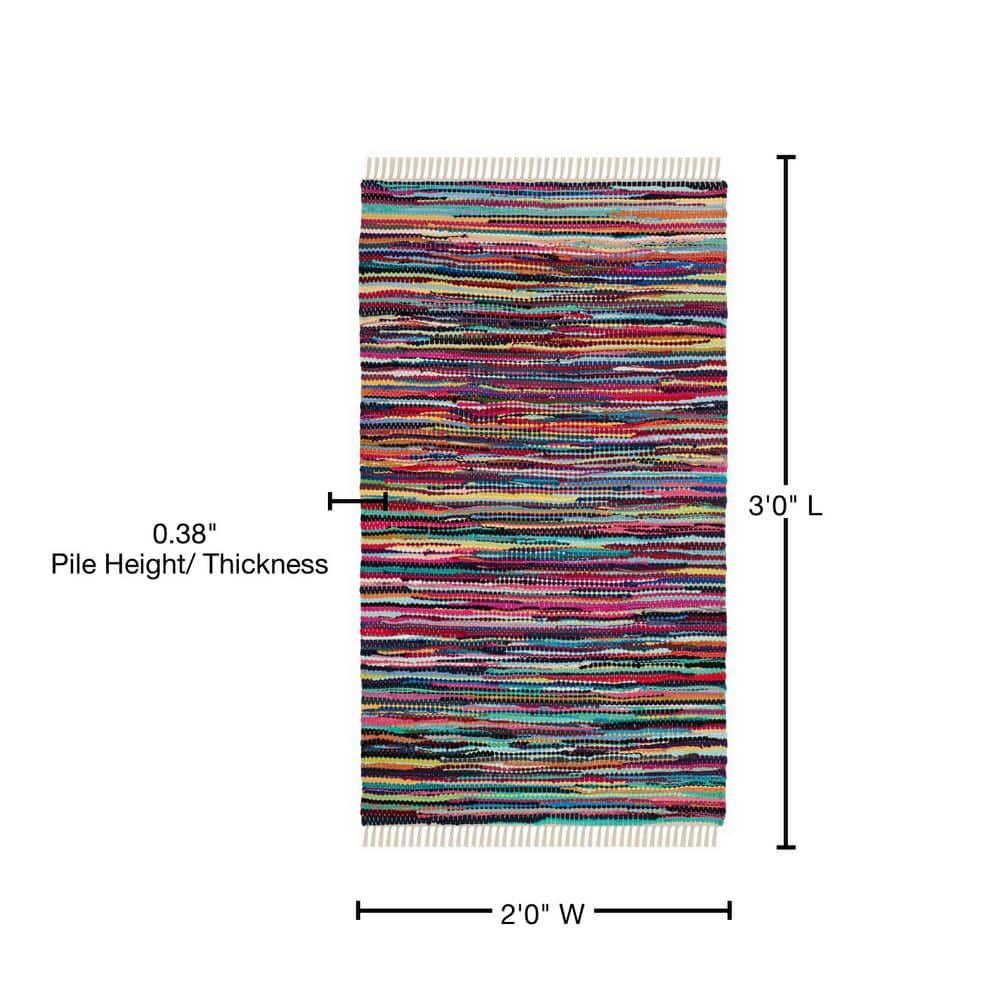 Rag Rug RAR128 Hand Woven Indoor Accent Rug - Multi - 2'x3' - Safavieh.