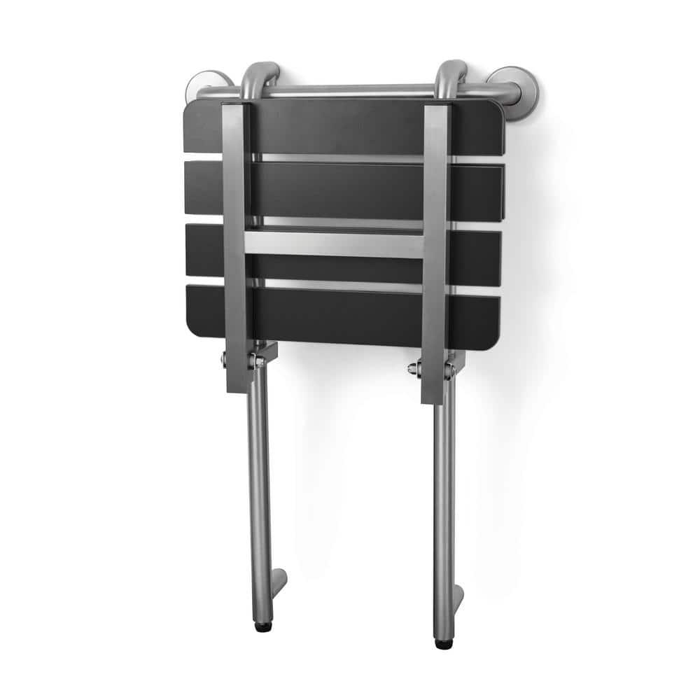 Seachrome Portable Hanging Profile Bench Shower Seat with 18-inch Grab Bar, Grab Bar Supported