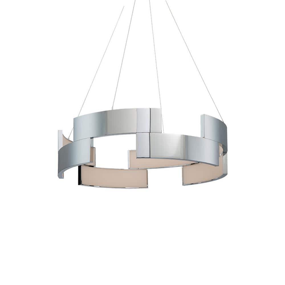 Chrome Glass LED Indoor/Outdoor Pendant Light