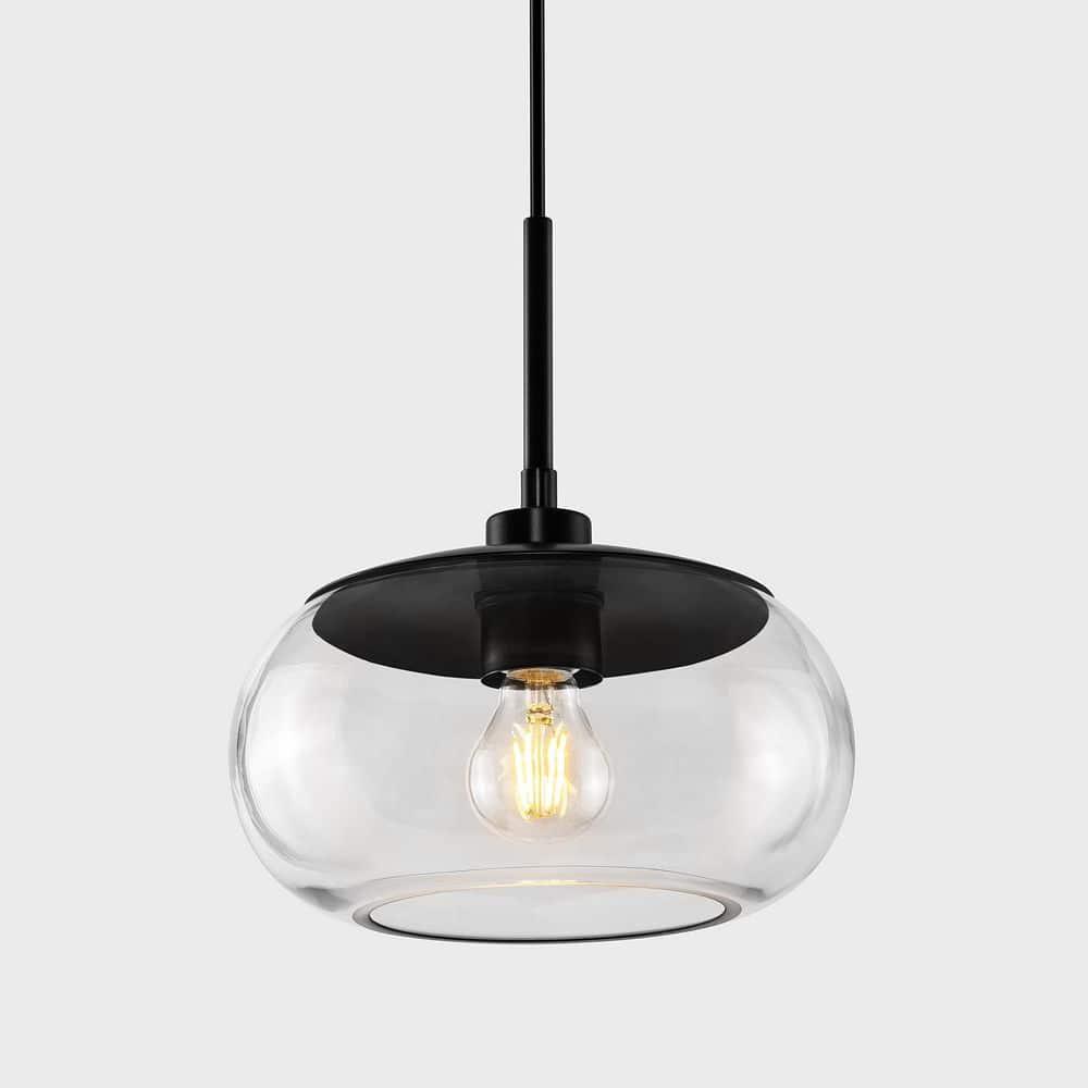 Kawoti  1-Light Adjustable Glass Pendant Clear Glass Bronze, Gold