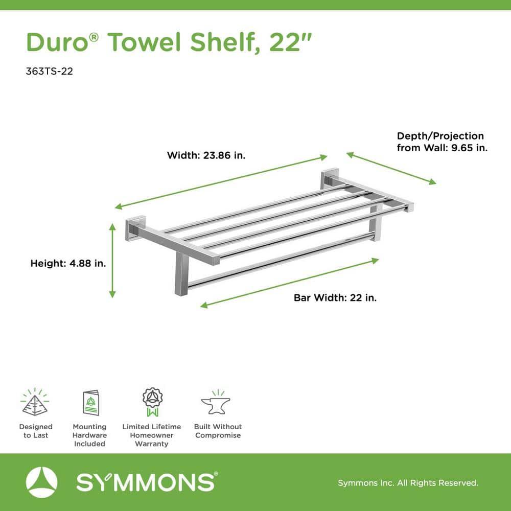 Duro 22 Inch Wall Mounted Towel Shelf