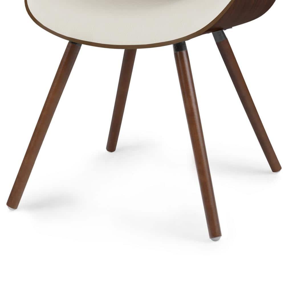 Simpli Home Malden Upholstered Dining Chair with Ergonomic Solid Wood Frame and Mid-Century Modern Style