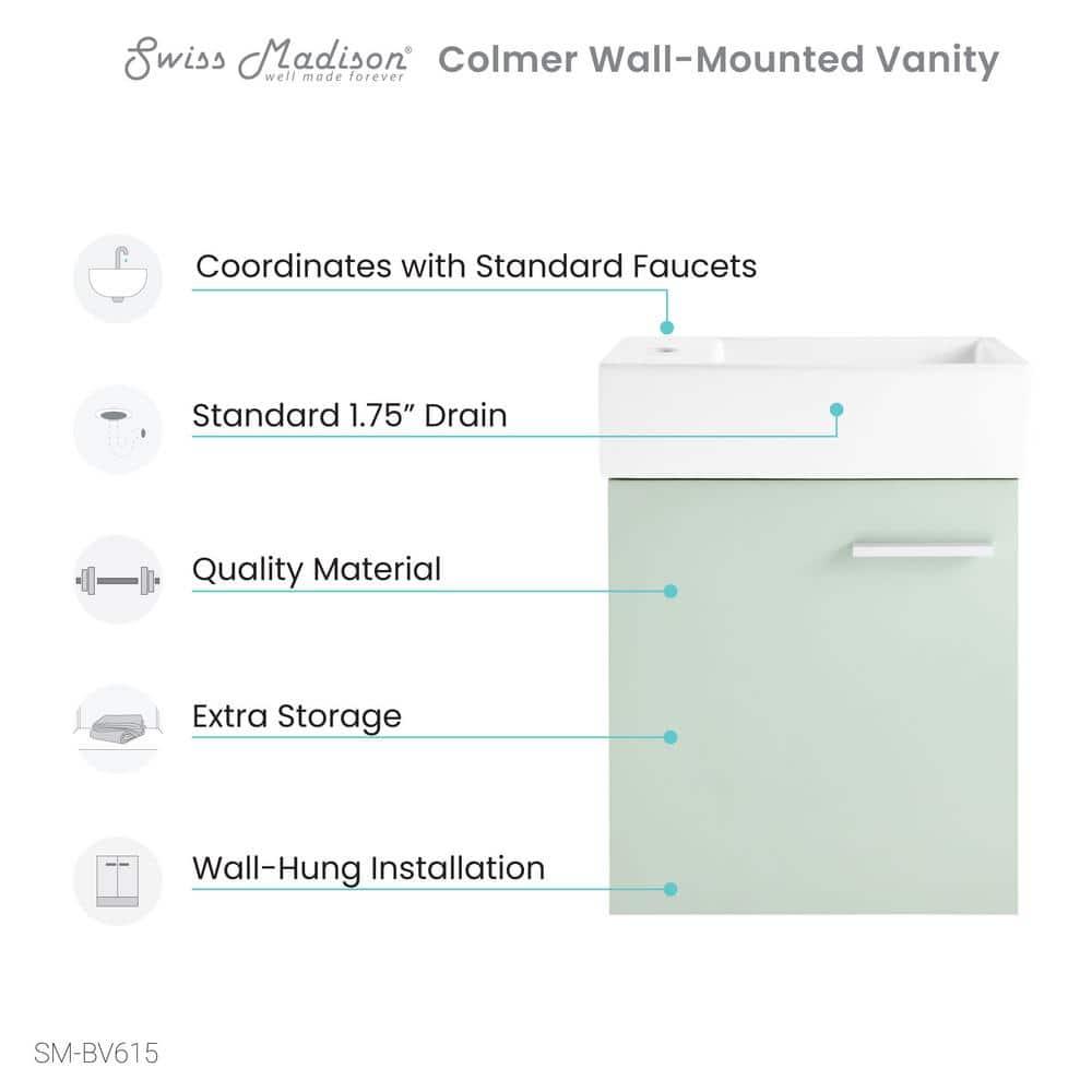 Colmer 18" Wall-Mounted Bathroom Vanity