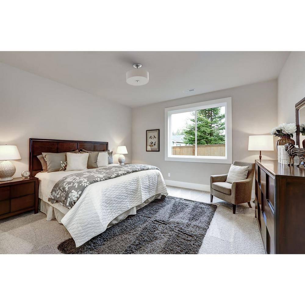 Progress Lighting, Inspire Collection, 2-Light Semi-Flush, Brushed Nickel, Etched Glass with Summer Linen Shade