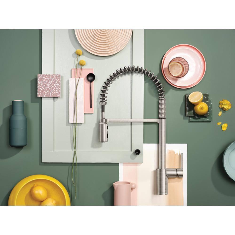 Moen Align Spot Resist Stainless One-Handle Pre-Rinse Spring Pulldown Kitchen Faucet