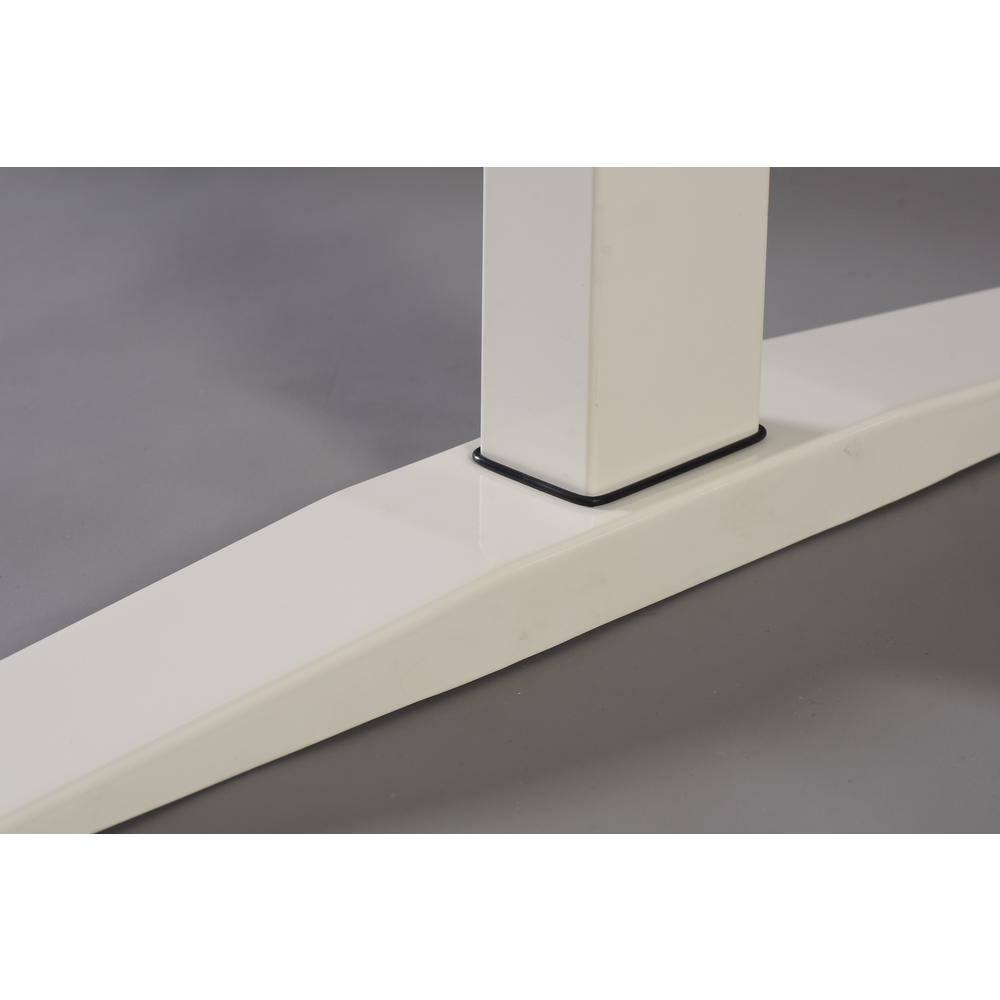 Adjustable Height Standing Office Desk  MDF Melamine Top In White Color
