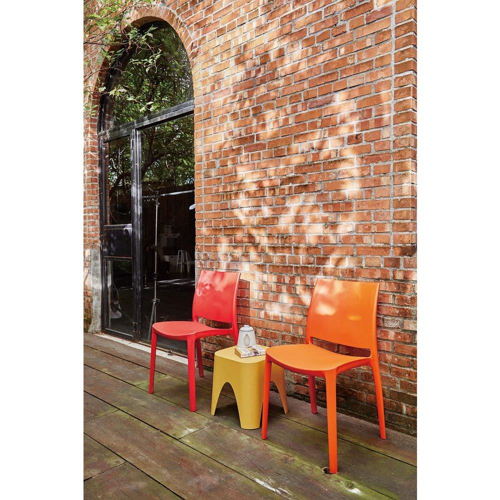 2pc Mallorca Stackable Rattan Top Side Table - Gold - Lagoon