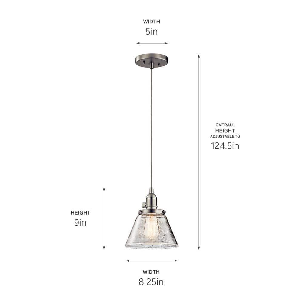 Kichler Lighting Avery 1 - Light Pendant in  Brushed Nickel