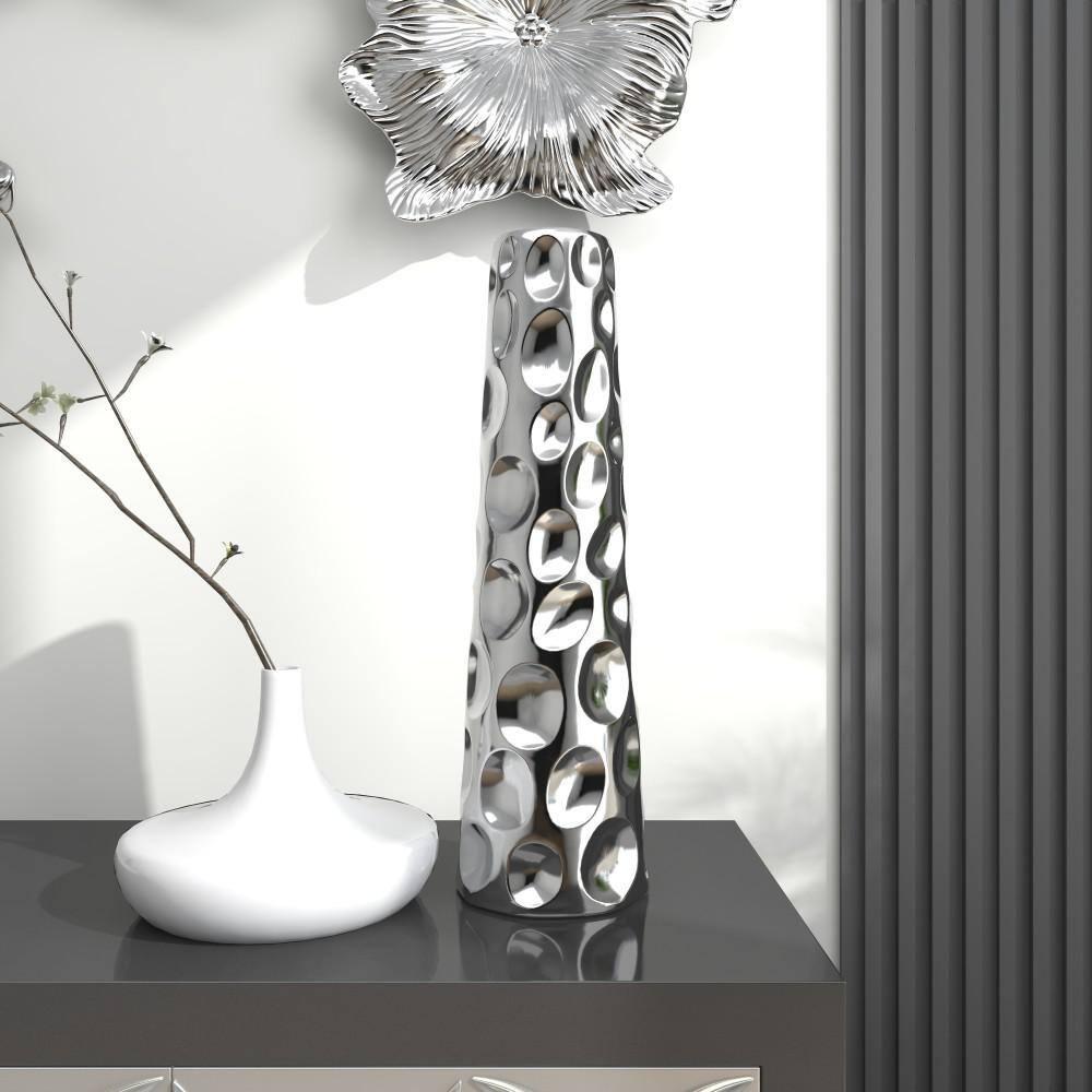 Meltham Ceramic Cone Decorative Vase with Concaved Bubble Texture