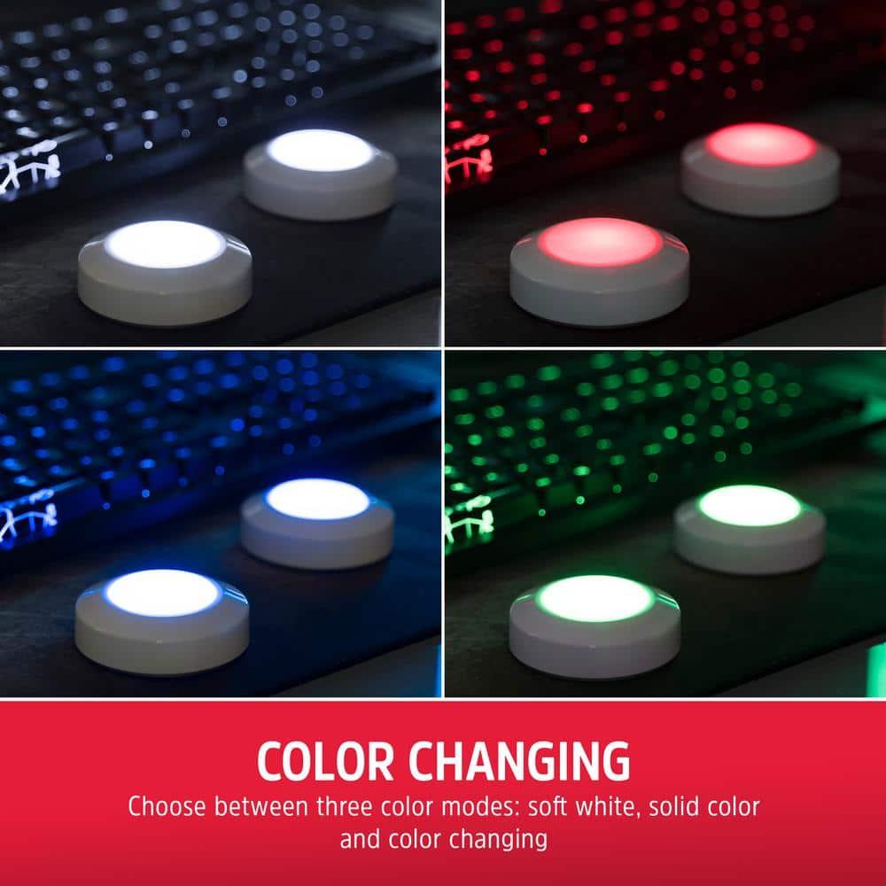 Energizer Battery Operated Color-Changing LED Tap Lights 2-Pack