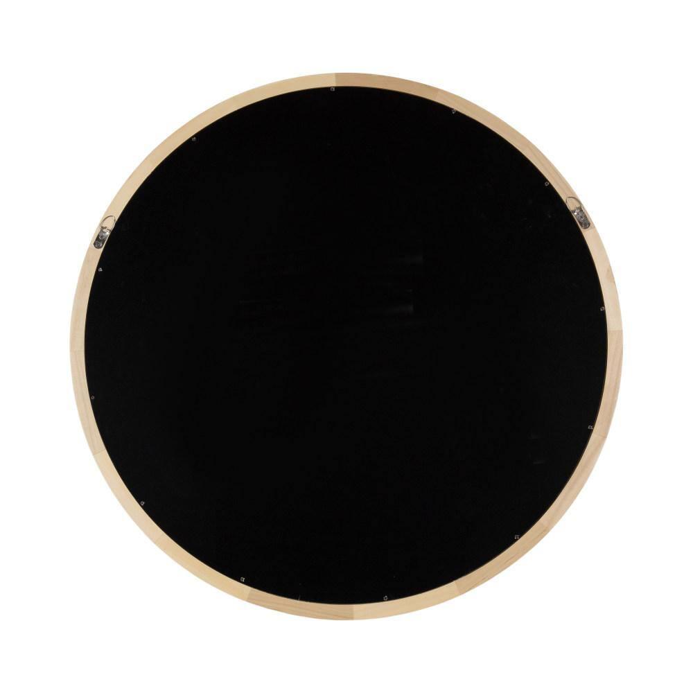 Kate and Laurel Hatherleig Round Wood Round Mirror, 30" Diameter, Natural