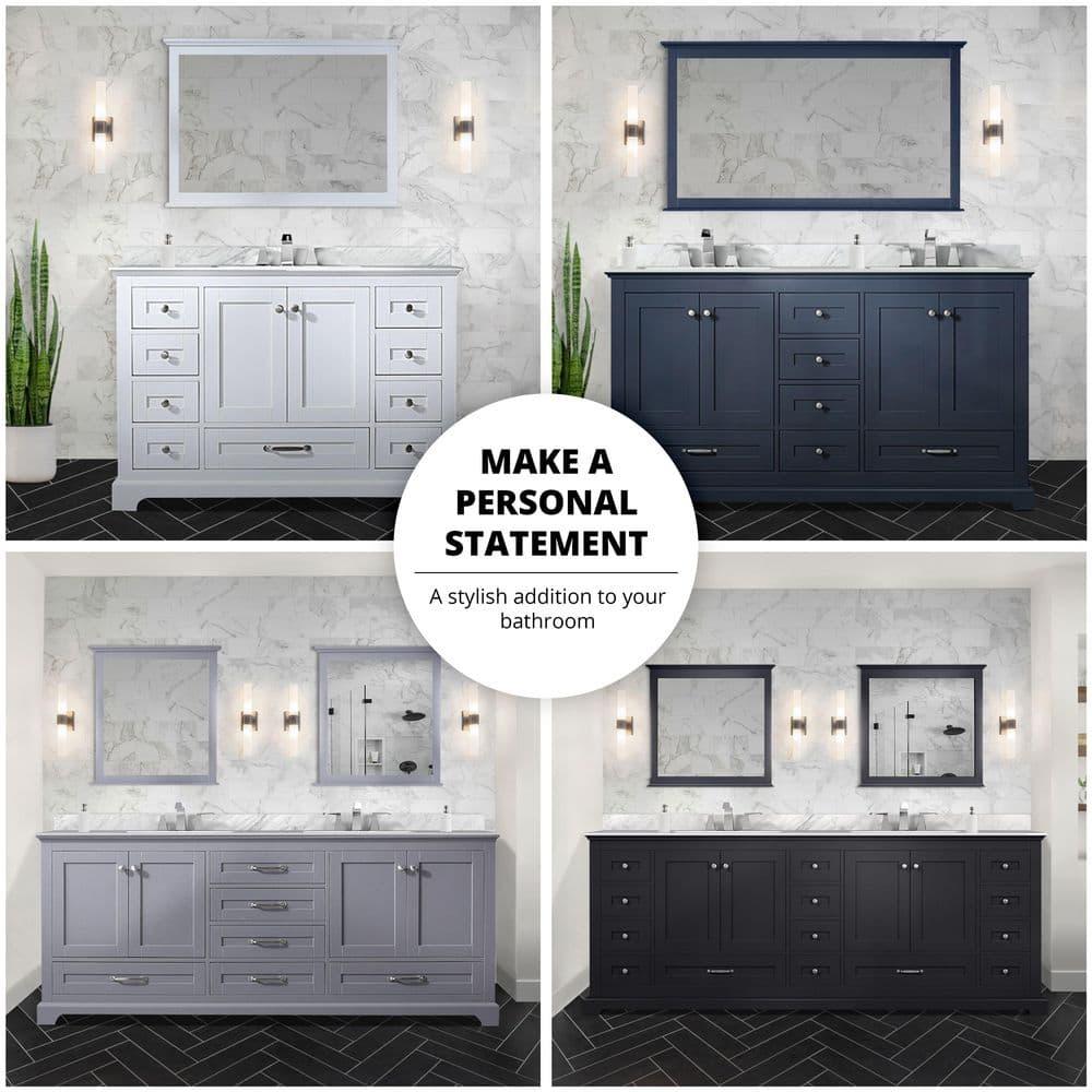 Lexora Dukes 84" Double Bathroom Vanity Base Only