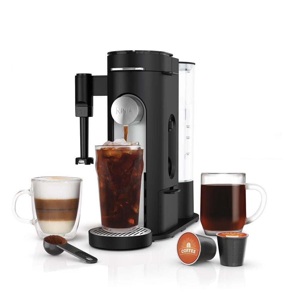 Ninja Pods & Grounds Specialty Single-Serve Coffee Maker with Integrated Milk Frother - PB051: Iced Coffee System, K-Cup Compatible