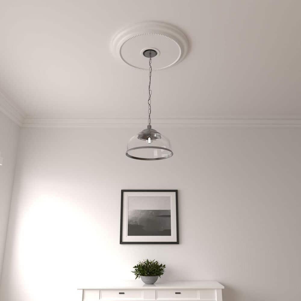 Ekena Millwork 24 1/8"OD x 4 3/8"ID x 2 1/4"P Crendon Ceiling Medallion (Fits Canopies up to 4 3/8")