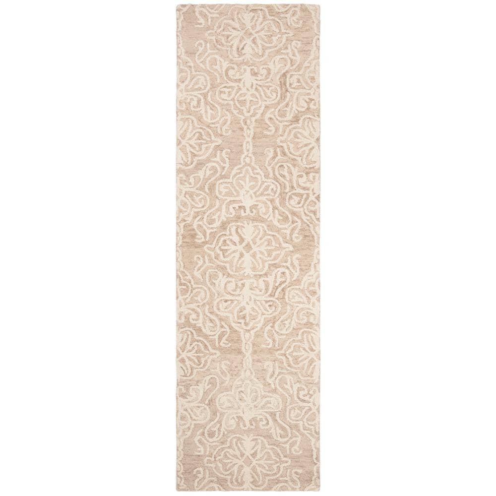 Blossom BLM112 Hand Tufted Indoor Runner Rug - Beige/Ivory - 2'3"x6' - Safavieh