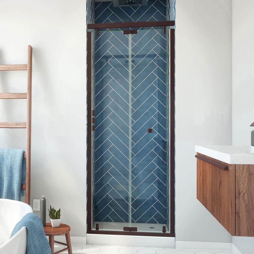 Dreamline Butterfly-S 30-31 1/2 In. W X 74 In. H Semi-Frameless Sliding Bi-Fold Shower Door In Brushed Nickel