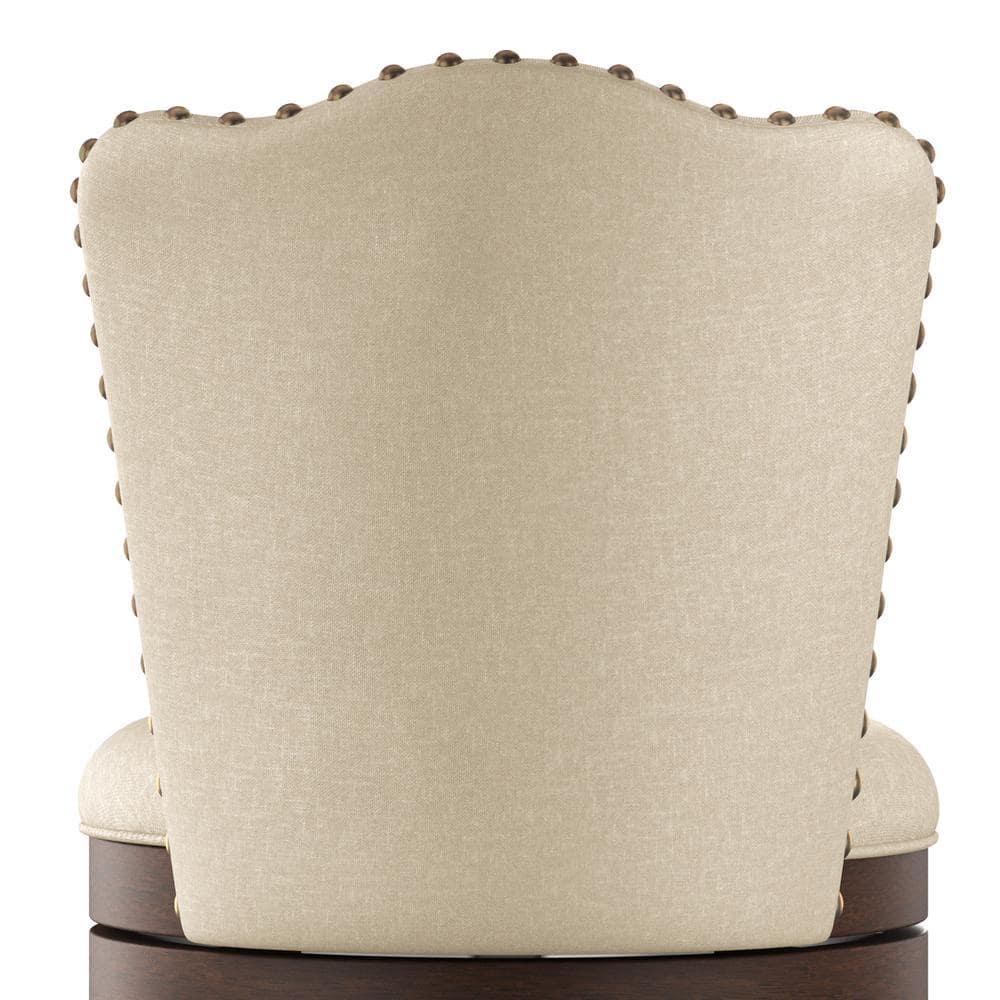 Hillsdale Furniture Edenwood Swivel Counter Height Barstool Cream: Matte Finish, Upholstered, Wood Legs