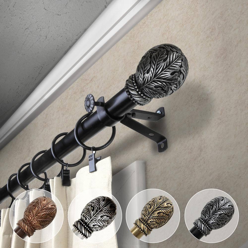 Forest Triple Steel Adjustable Single Curtain Rod