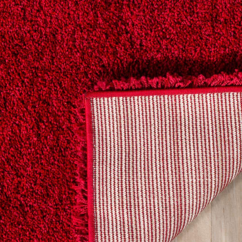 Shag SG180 Power Loomed Area Rug - Red - 5'1"x8' - Safavieh.