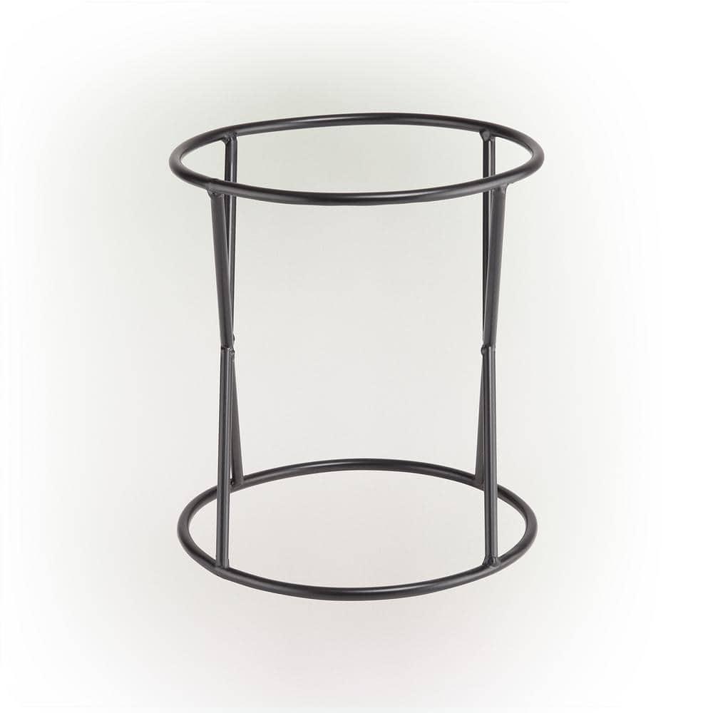 Alpine Corporation 10" x 11" Metal Gazing Globe Display Stand, Black