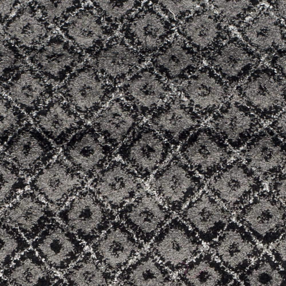 Adirondack ADR110 Machine Made Indoor Area Rug - Black/Silver - 6'x9' - Safavieh