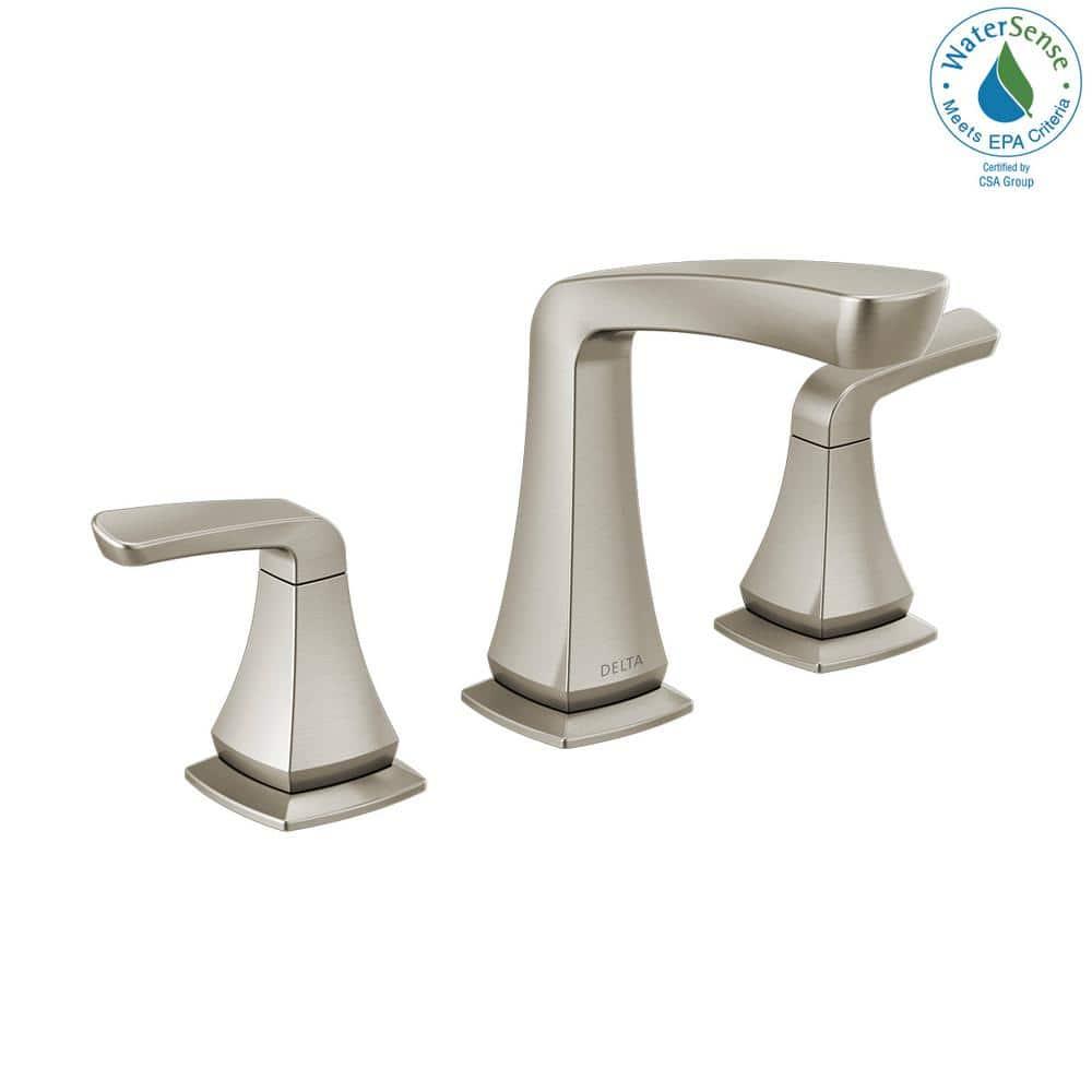 Vesna Widespread Bathroom Faucet 3 Hole, 2-handle Bathroom Sink Faucet with Drain Assembly