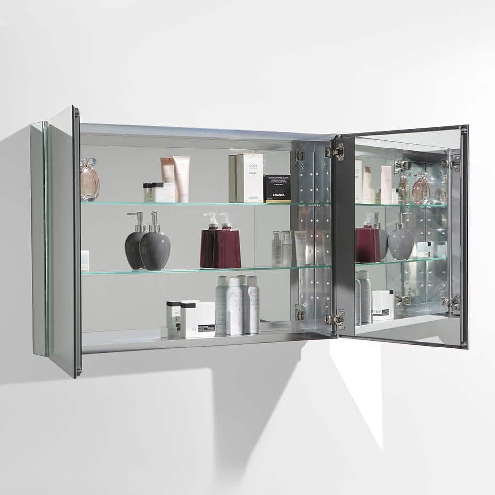 Mezzo 48"Black Wall Hung Bathroom Vanity & Medicine Cabinet