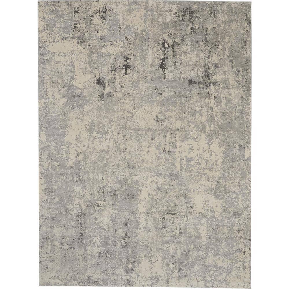 Nourison Rustic Textures Modern Indoor Area Rug Grey/Beige 7'10" x 10'6"