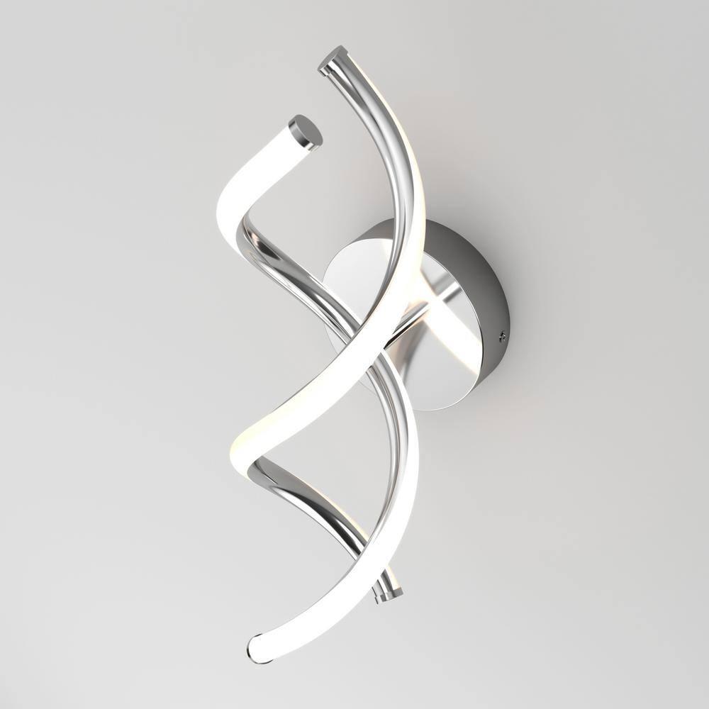 DNA 4.7 in. 1-Light Chrome Plated Selectable 3 CCT Integrated LED Sconce Vanity Light
