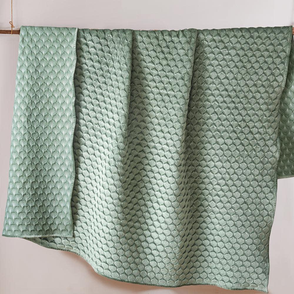 Merano Velvet Full/Queen Quilt Green - Levtex Home
