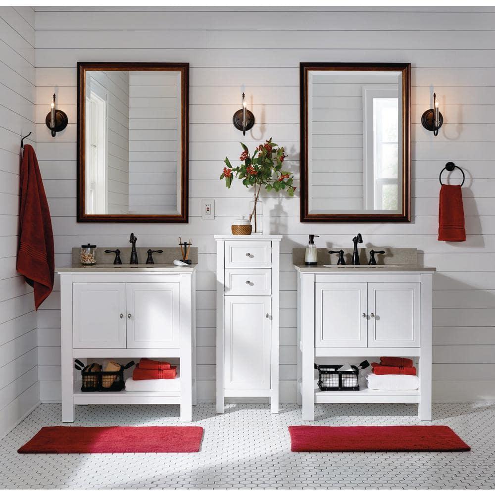 Head West Bronze & Copper Oil-Rubbed Framed Rectangle Wall Mirror with 4 D-Ring Hangers - 28" x 40"