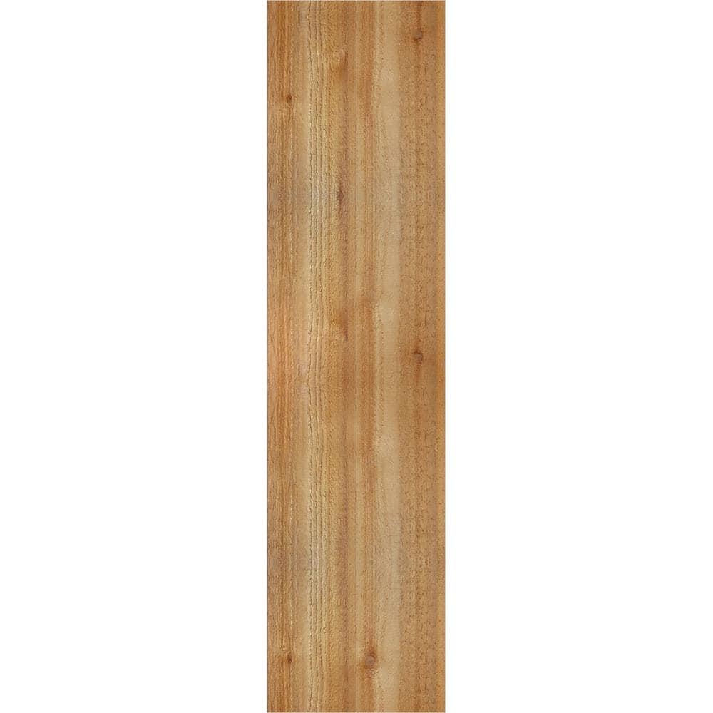 Ekena Millwork TimberCraft 5 3/8" Boards Joined Board-n-Batten Shutters w/Z-Bar, Western Red Cedar (Per Pair) (Set of 2)