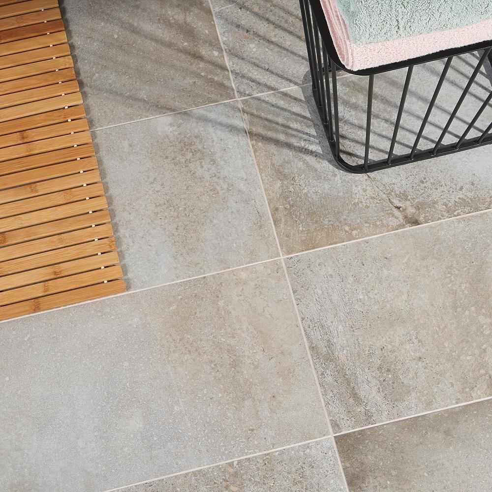 12" x 24" Porcelain Concrete Look Wall & Floor Tile