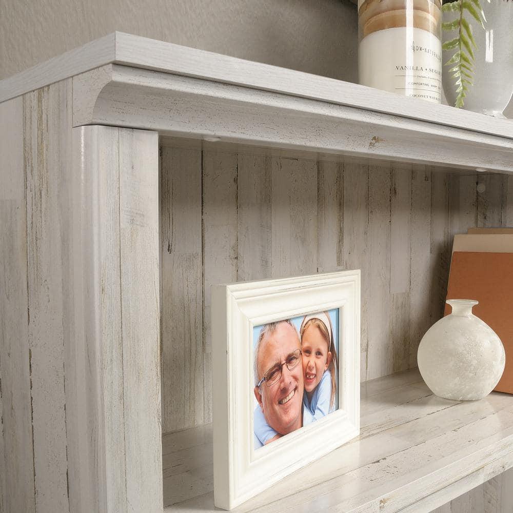 44" 3 Shelf Bookcase White - Sauder: Farmhouse Style, Smooth Laminate Finish, MDF Construction