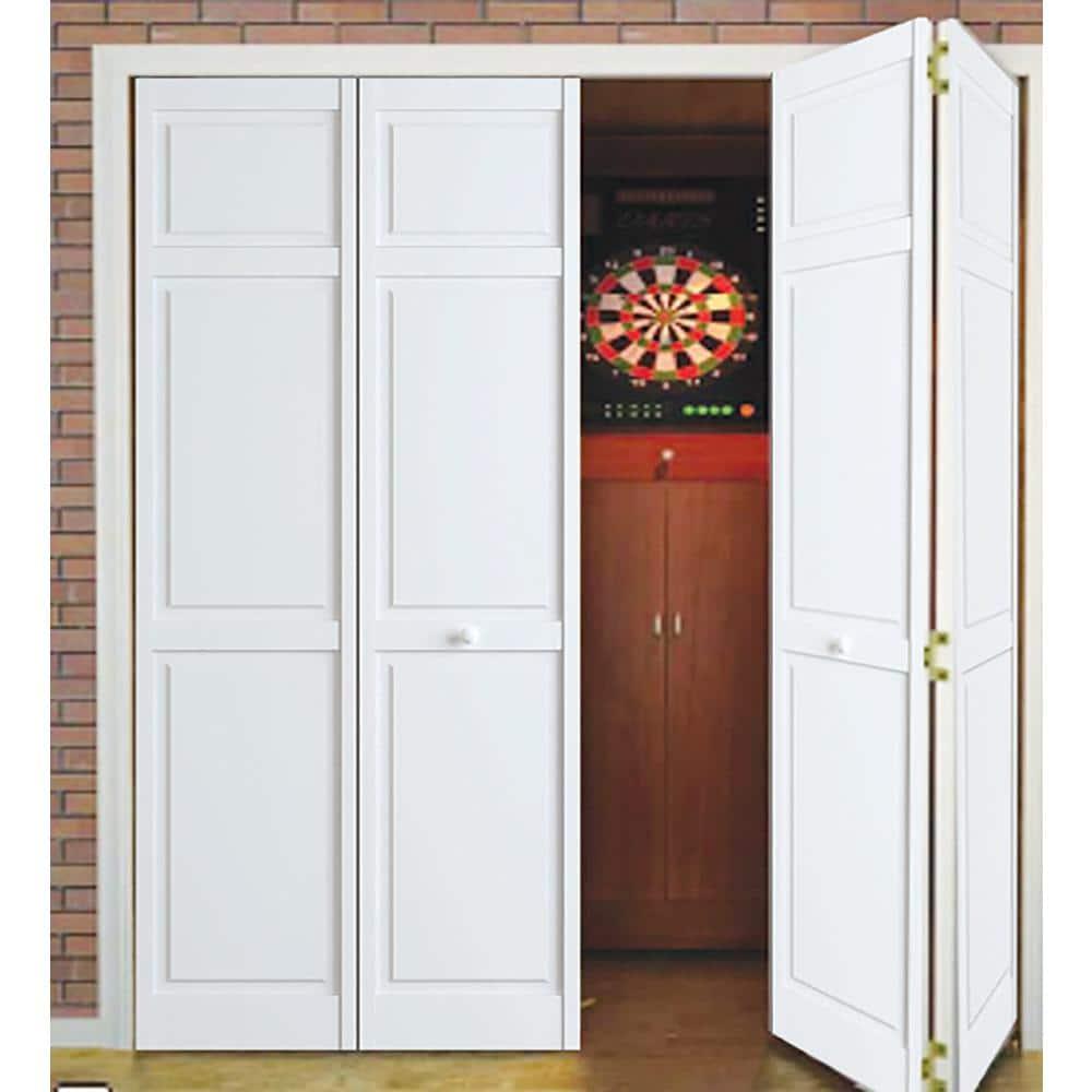 Kimberly Bay Paneled Wood Primed Bi-Fold Door